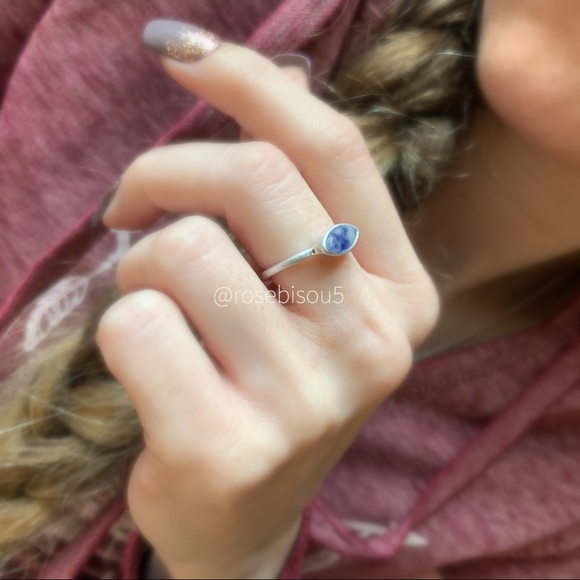 🌙🆕Genuine Sodalite + Silver Boho Ring - Picture 5 of 6